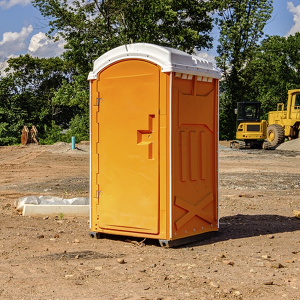 how often are the porta potties cleaned and serviced during a rental period in Freeport MI